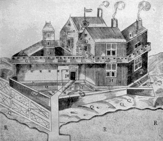 CHAMPLAIN'S DRAWING OF THE HABITATION OF QUEBEC