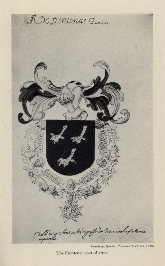 The Frontenac coat of arms.