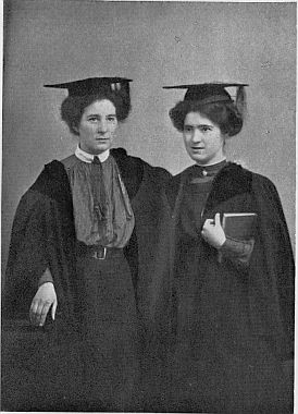 Willa Anderson (left) as a student at St. Andrews